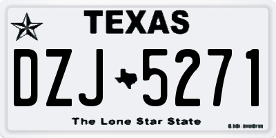 TX license plate DZJ5271