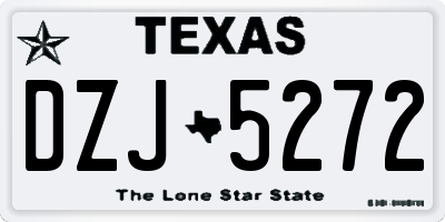 TX license plate DZJ5272