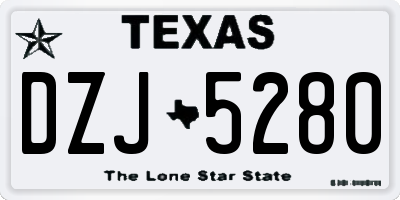 TX license plate DZJ5280