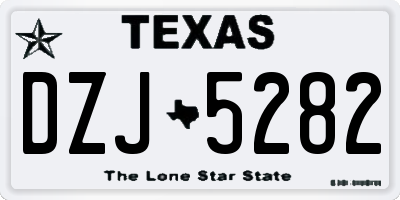 TX license plate DZJ5282