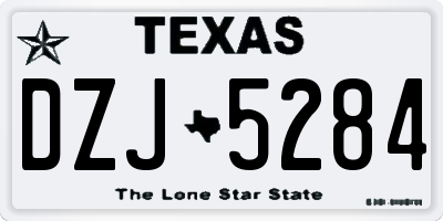 TX license plate DZJ5284