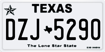 TX license plate DZJ5290