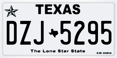 TX license plate DZJ5295