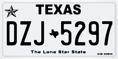 TX license plate DZJ5297
