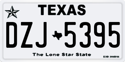 TX license plate DZJ5395