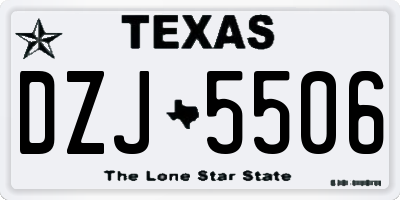 TX license plate DZJ5506