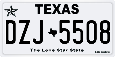 TX license plate DZJ5508