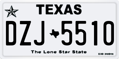 TX license plate DZJ5510