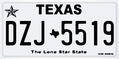 TX license plate DZJ5519