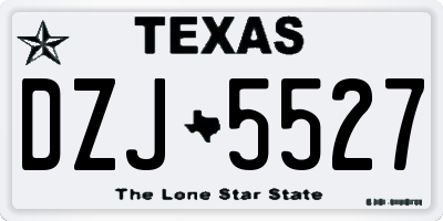 TX license plate DZJ5527