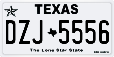 TX license plate DZJ5556