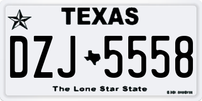 TX license plate DZJ5558