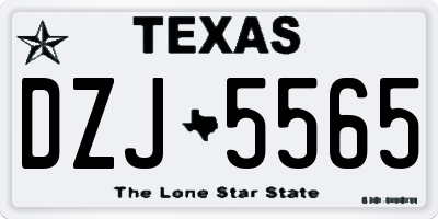 TX license plate DZJ5565