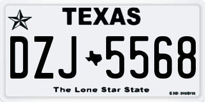 TX license plate DZJ5568