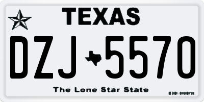 TX license plate DZJ5570