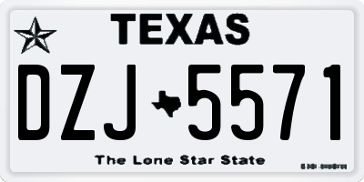 TX license plate DZJ5571