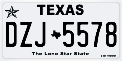 TX license plate DZJ5578