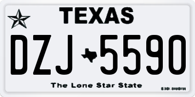 TX license plate DZJ5590