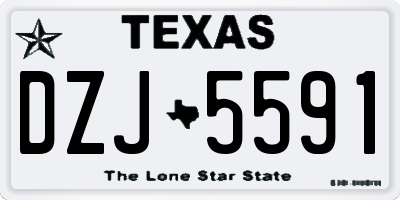 TX license plate DZJ5591