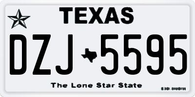 TX license plate DZJ5595