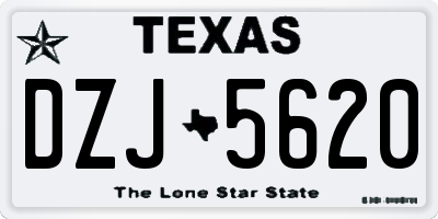 TX license plate DZJ5620