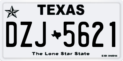 TX license plate DZJ5621