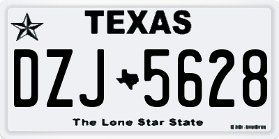 TX license plate DZJ5628
