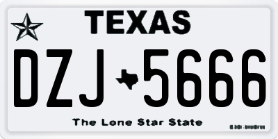 TX license plate DZJ5666