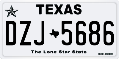 TX license plate DZJ5686