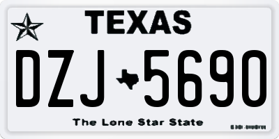 TX license plate DZJ5690