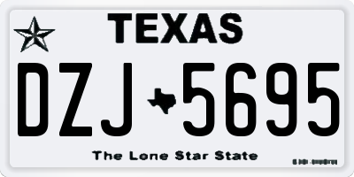 TX license plate DZJ5695