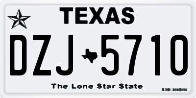 TX license plate DZJ5710