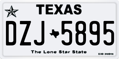 TX license plate DZJ5895