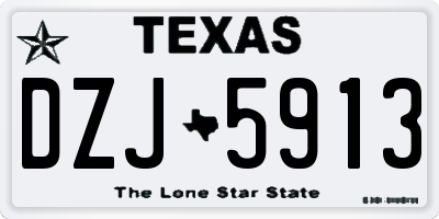 TX license plate DZJ5913
