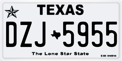 TX license plate DZJ5955