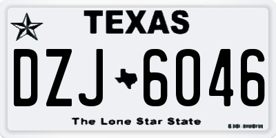 TX license plate DZJ6046