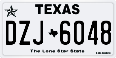 TX license plate DZJ6048