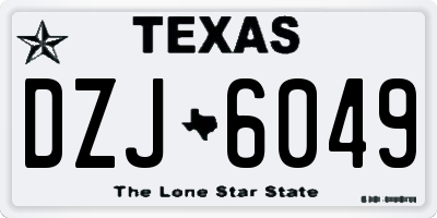 TX license plate DZJ6049