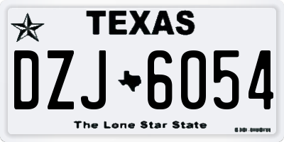 TX license plate DZJ6054