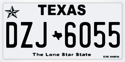 TX license plate DZJ6055