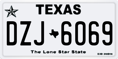 TX license plate DZJ6069
