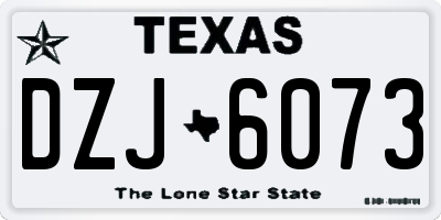 TX license plate DZJ6073