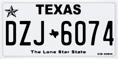 TX license plate DZJ6074