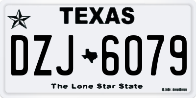 TX license plate DZJ6079
