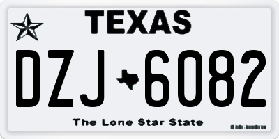 TX license plate DZJ6082