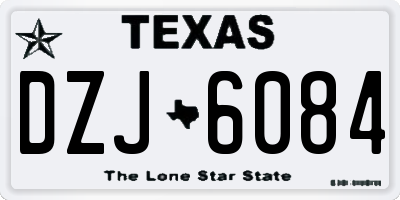 TX license plate DZJ6084