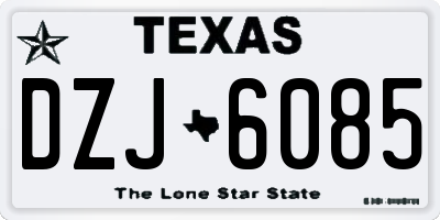 TX license plate DZJ6085
