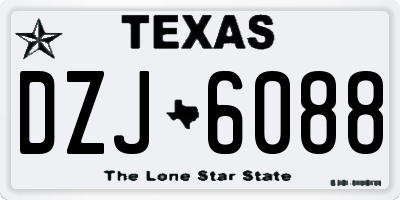 TX license plate DZJ6088