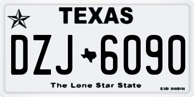 TX license plate DZJ6090