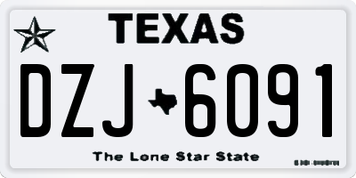 TX license plate DZJ6091